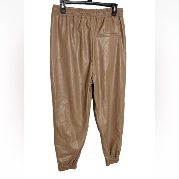 Women’s casual drawstring faux leather jogger pant with pockets Size XL NWT - Picture 5 of 5